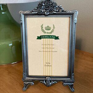 Heirloom Pewter Color Decorative Tabletop Picture Frame 5" x 7"